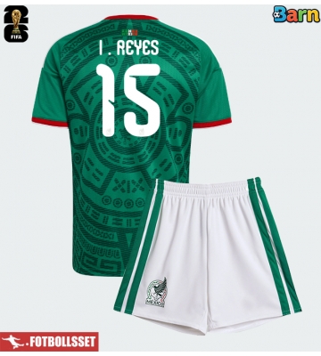 Mexiko Israel Reyes #15 Hemmatröja Barn VM 2026 Kortärmad (+ Korta byxor)